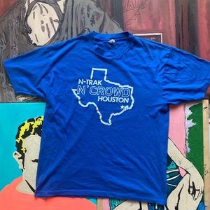 Vintage 80s N-Trak N'Crowd Model Railroad Society Houston TX Shirt